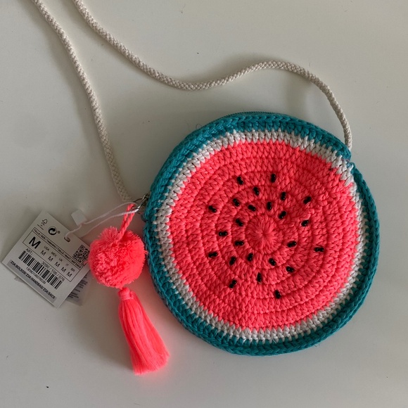 Zara Girls Knit Watermelon Crossbody Purse - Picture 3 of 6